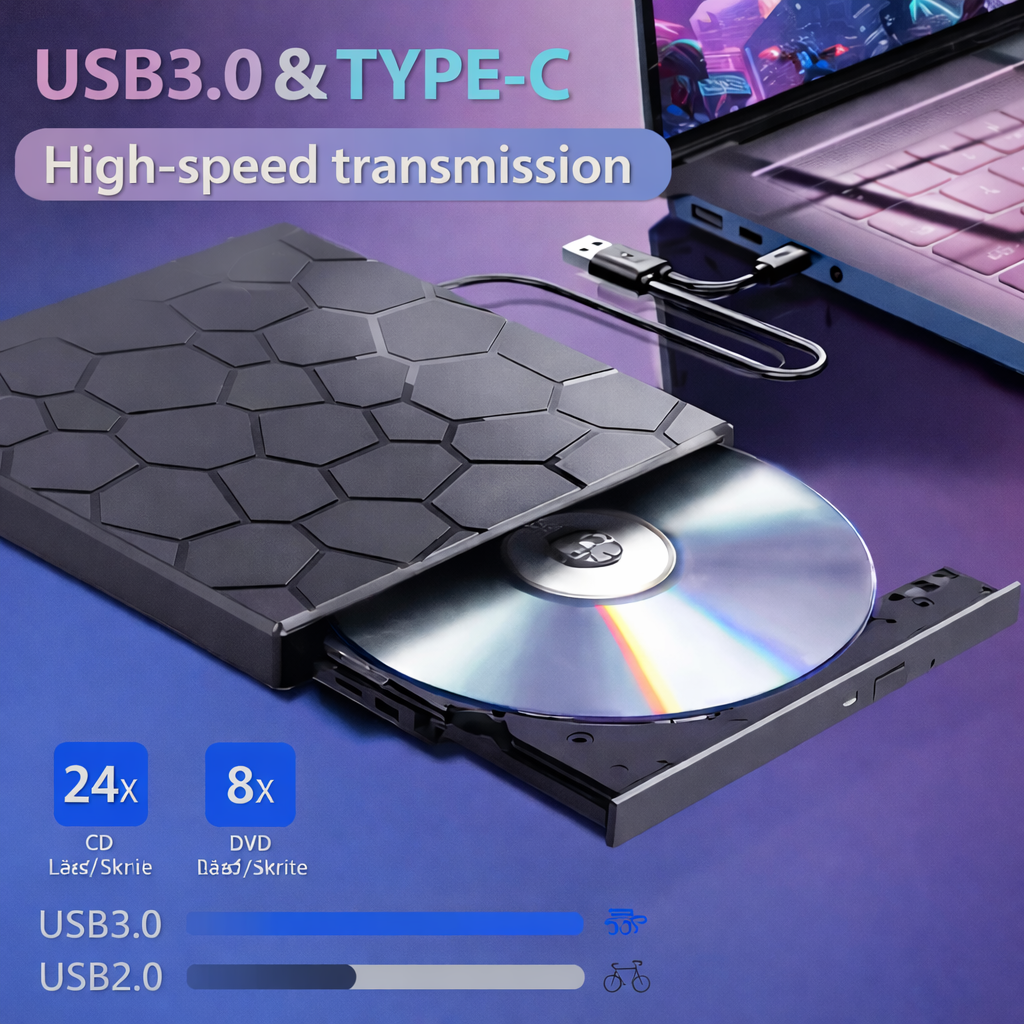 PlugPlay Drive™ – Spela upp, kopiera och spara helt utan krångel