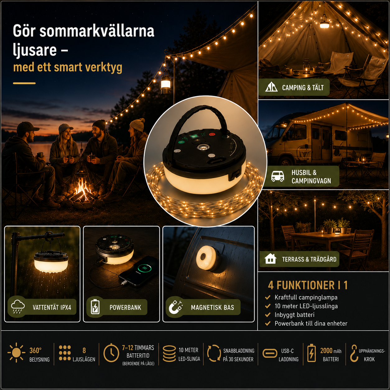 LägerLjus™ – 4-i-1 för alla dina äventyr