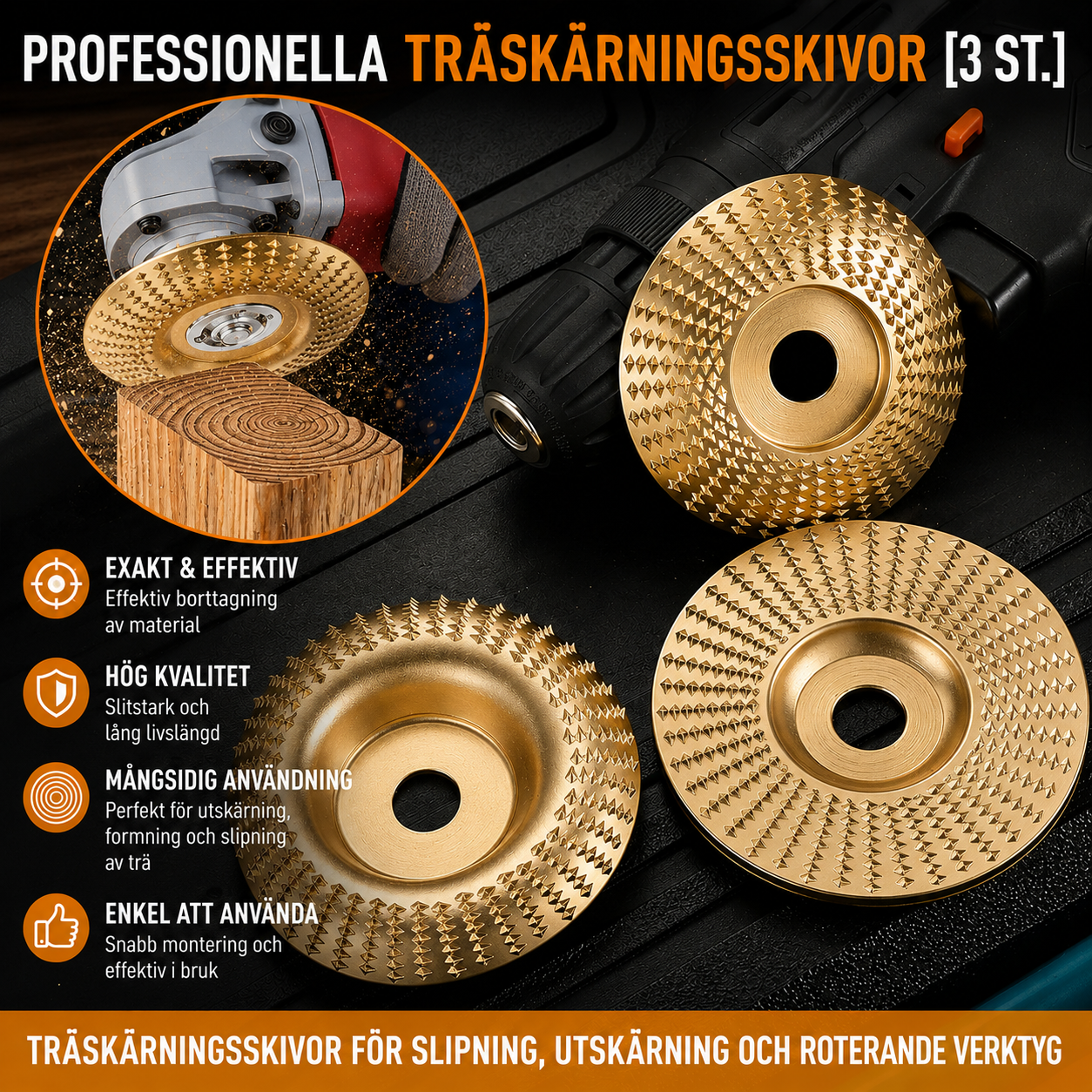 TräKraft™ Pro Kit – Förvandla din vinkelslip till ett precisionsverktyg