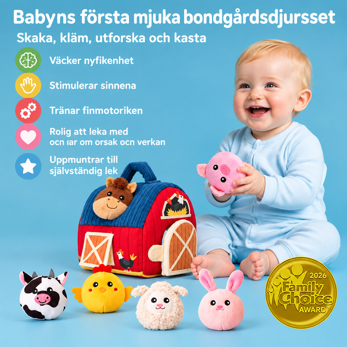 Bondgårdsvänner™ – En mjuk bondgård fylld med söta gosedjur