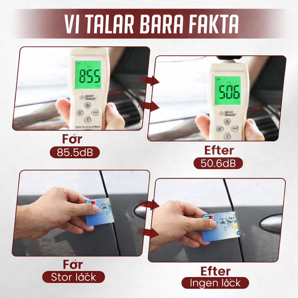 TystList™ – Gummitätning för Bildörrar