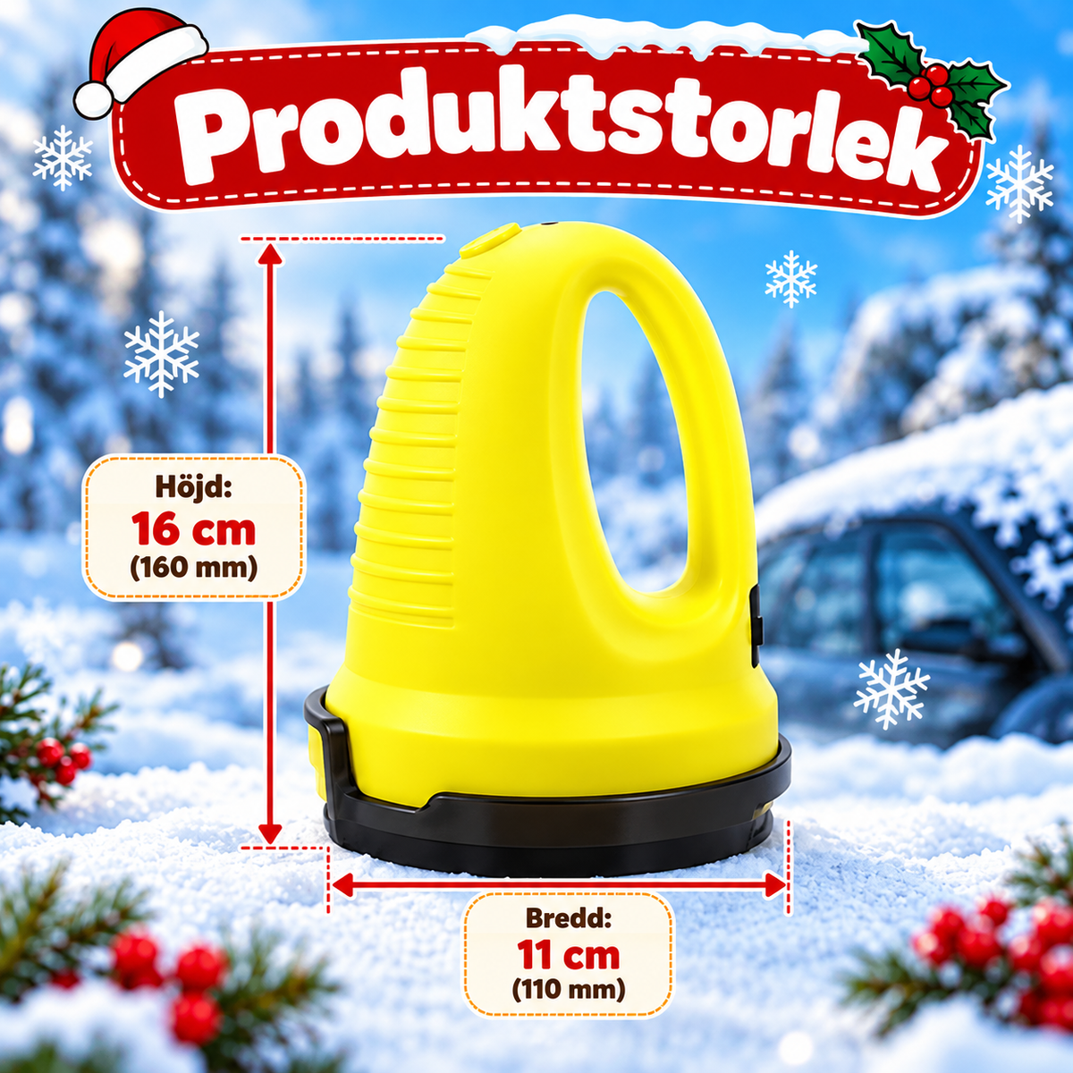 IsFri™ – Ta bort is från bilrutan på några sekunder med den kraftfulla, sladdlösa isskrapan