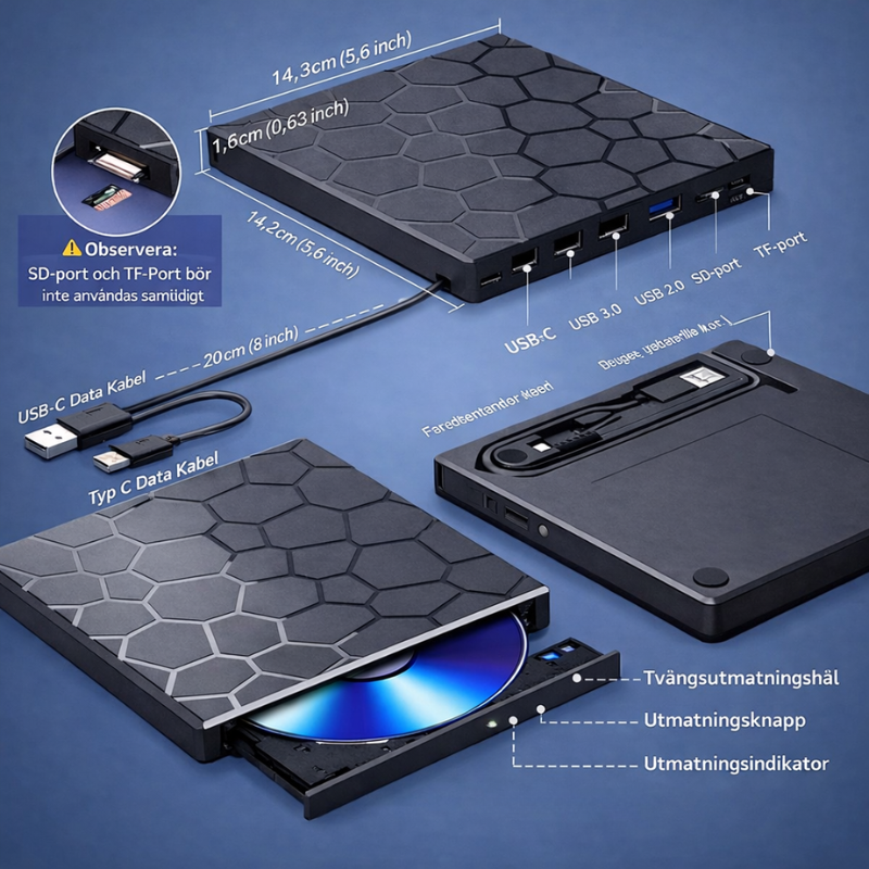 PlugPlay Drive™ – Spela upp, kopiera och spara helt utan krångel