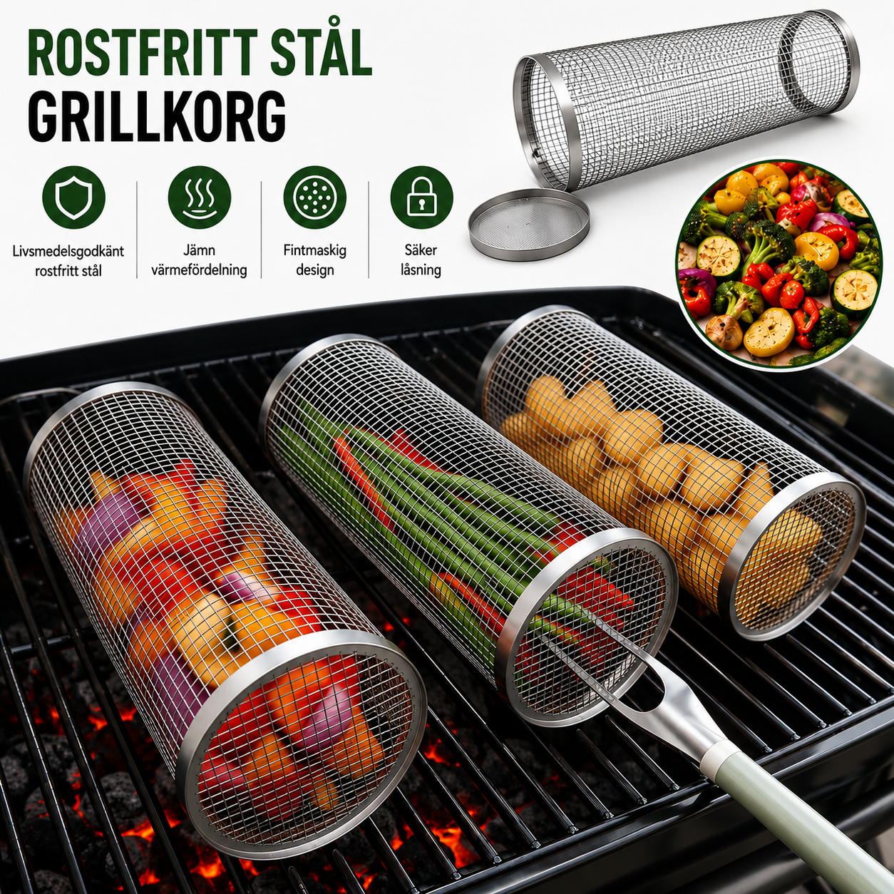 GrillSnurra™ – Jämn grillning från alla håll