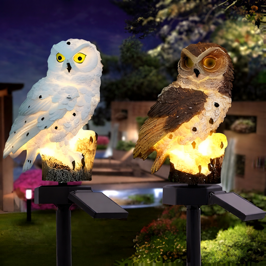 SolUggla™ – Soldriven utomhuslampa med dekorativ uggla