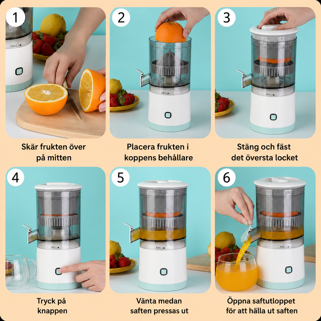 JuiceKlar™ – Färskpressad citrus på några sekunder