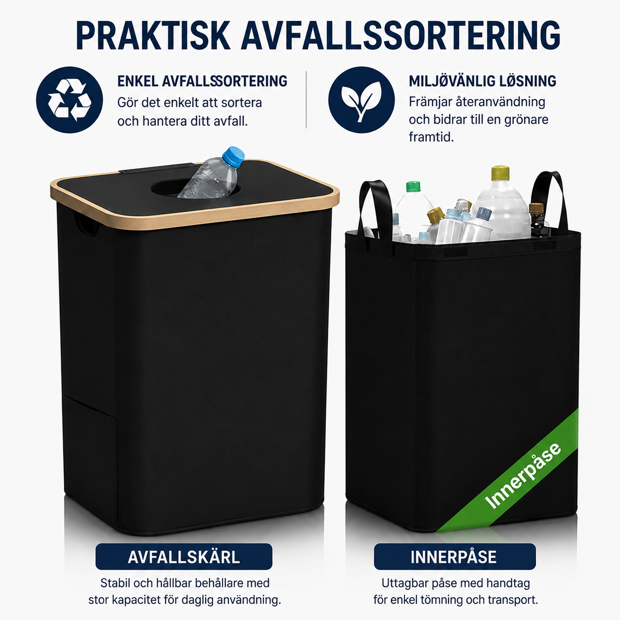 EcoSort™ – Förvandla återvinningskaos till stilren organisering