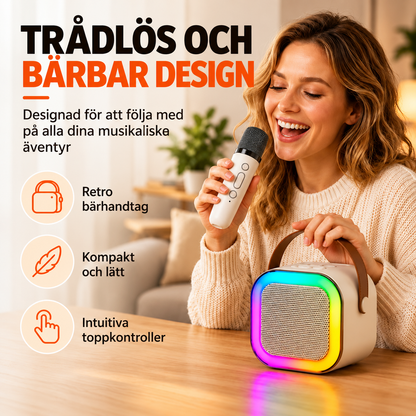 SångMagi™ – Gör varje dag till en fest med karaoke och 2 trådlösa mikrofoner