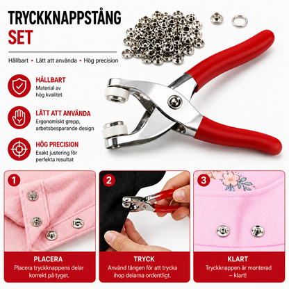 ClickFix™ Knappverktyg – Fäst perfekta knappar på sekunder