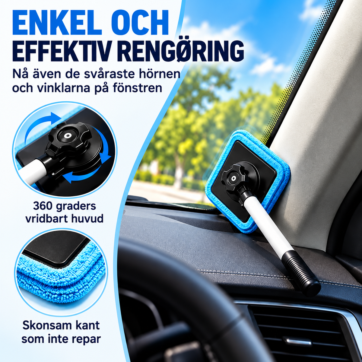 MagnetRengör™ – Rengör bilrutans båda sidor samtidigt med magnetisk teknik