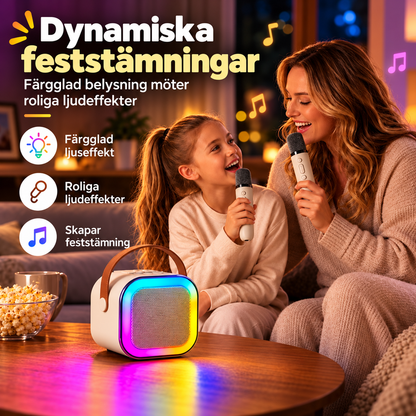 SångMagi™ – Gör varje dag till en fest med karaoke och 2 trådlösa mikrofoner