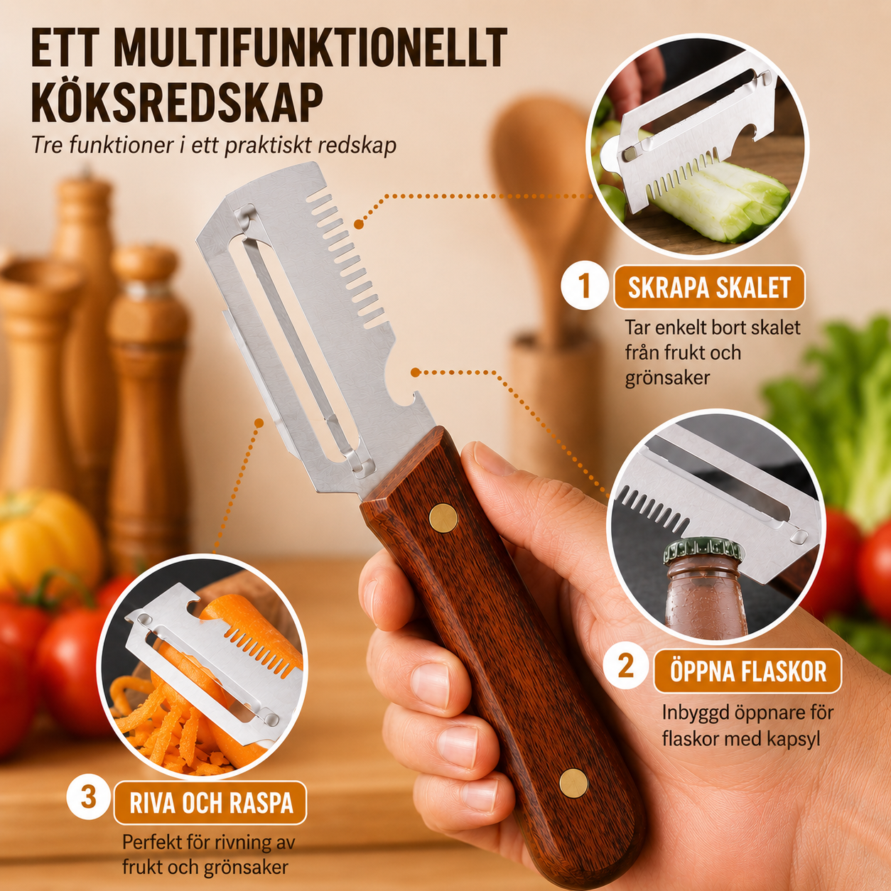 SkärMästare™ Duo – Skiva, skala & strimla på sekunder