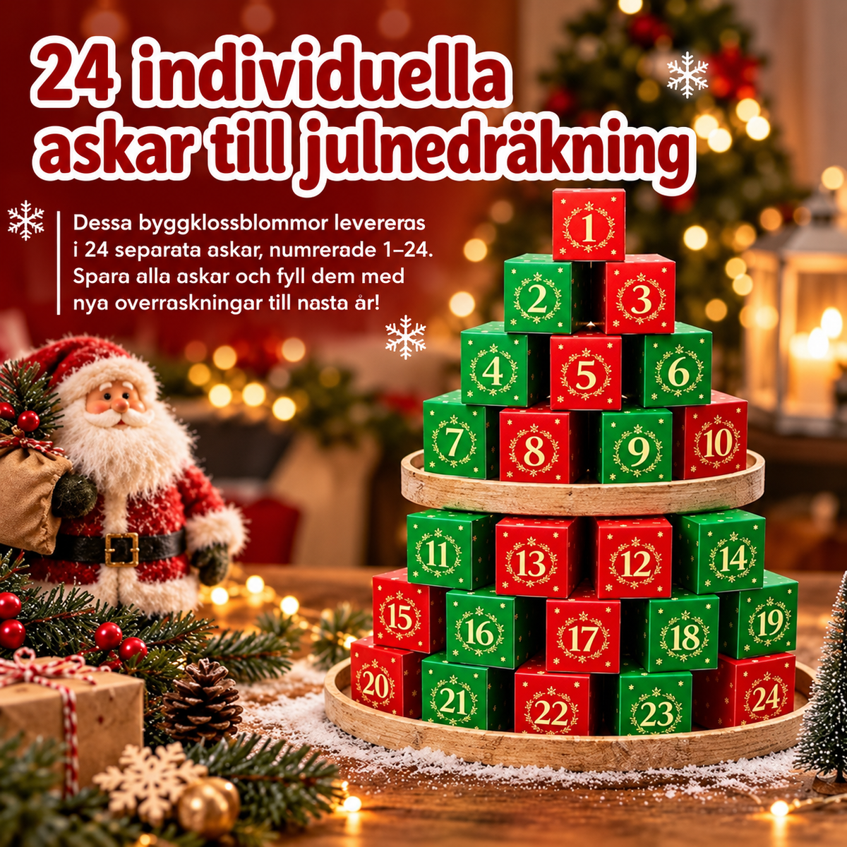 BlomsterJul™ – Bygg en vacker bukett med 24 magiska julöverraskningar
