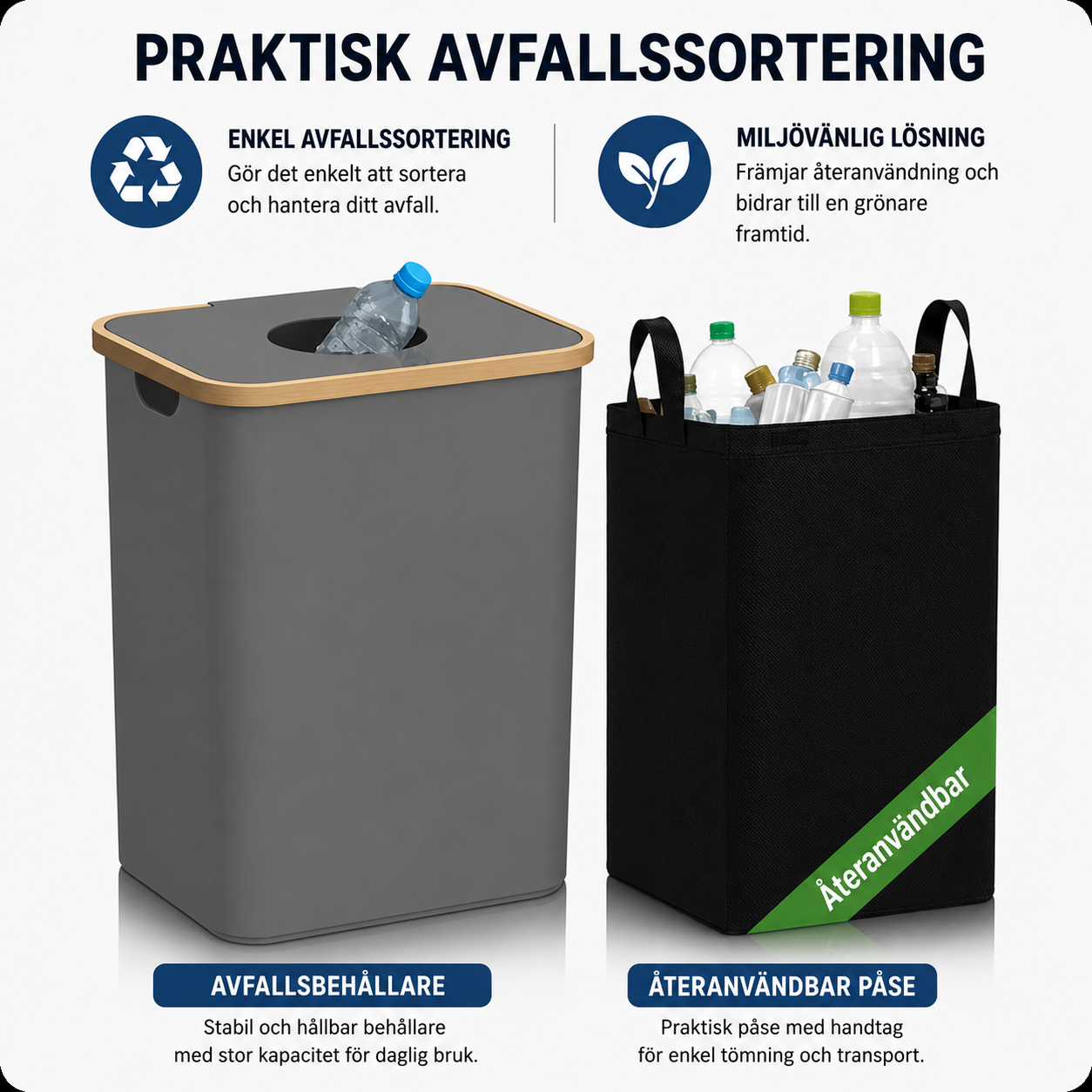 EcoSort™ – Förvandla återvinningskaos till stilren organisering