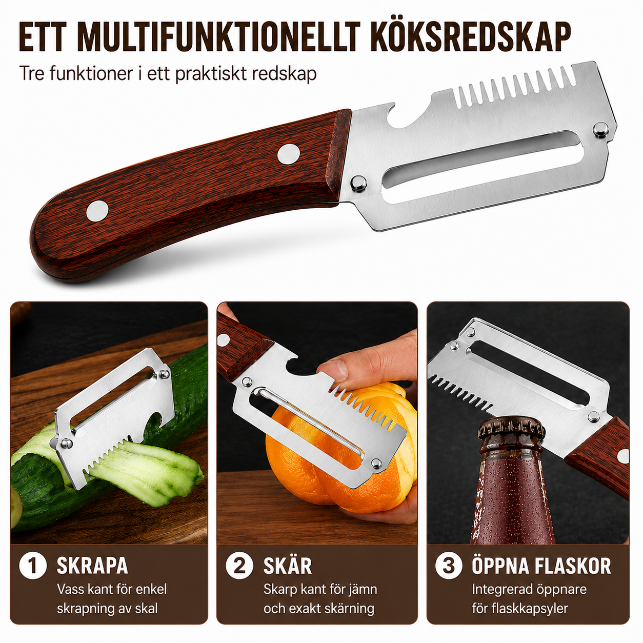 SkärMästare™ Duo – Skiva, skala & strimla på sekunder