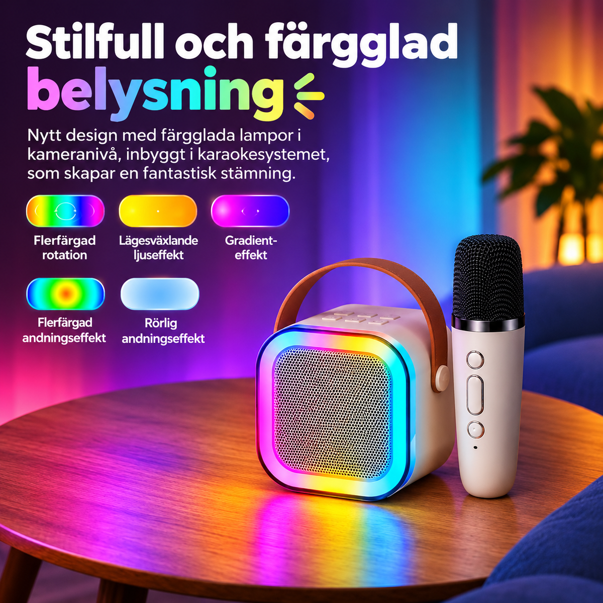 SångMagi™ – Gör varje dag till en fest med karaoke och 2 trådlösa mikrofoner