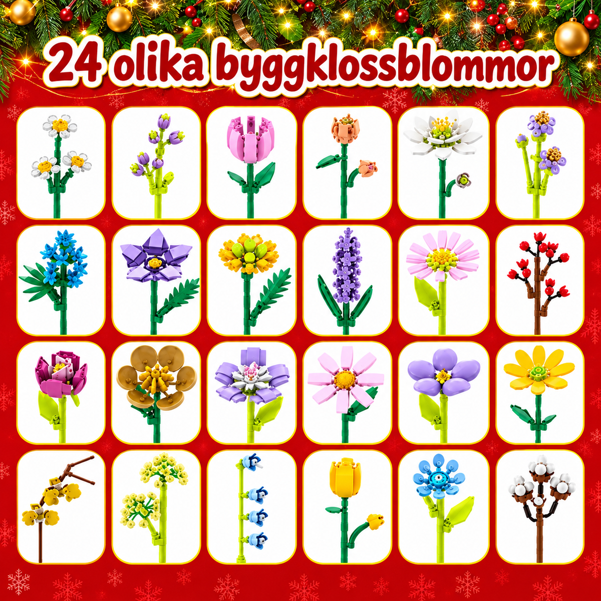 BlomsterJul™ – Bygg en vacker bukett med 24 magiska julöverraskningar