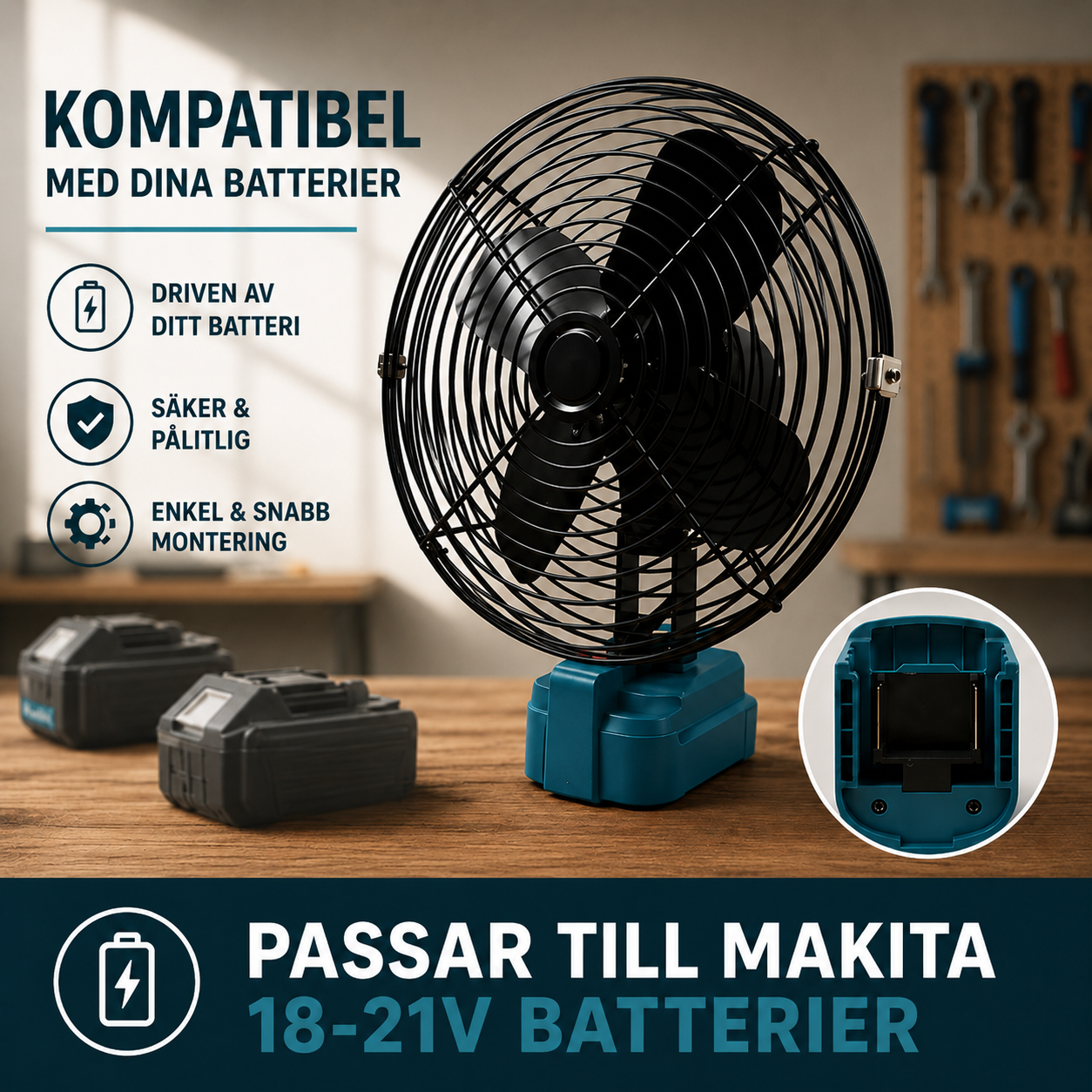 KylKraft™ – Kraftfull kylning med ditt verktygsbatteri