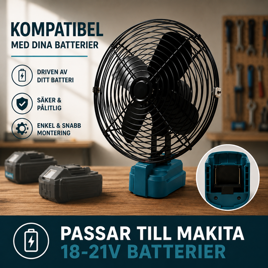 KylKraft™ – Kraftfull kylning med ditt verktygsbatteri