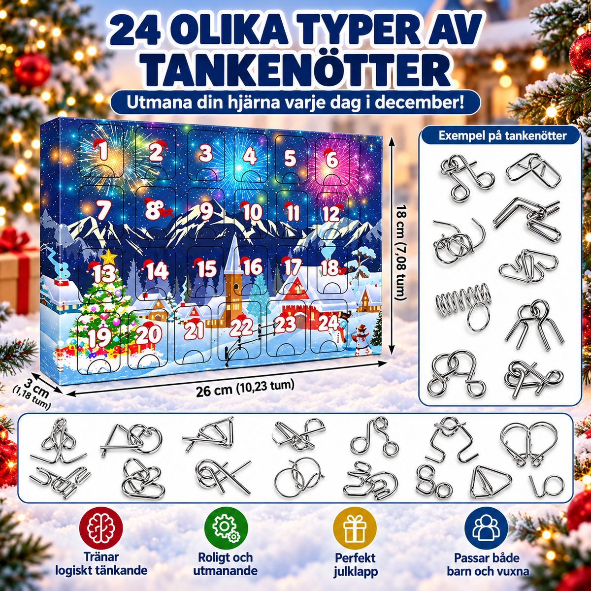 HjärnJul™ – En ny klurig utmaning varje dag fram till jul