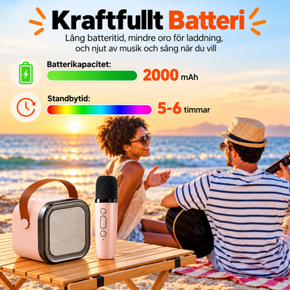 SångMagi™ – Gör varje dag till en fest med karaoke och 2 trådlösa mikrofoner