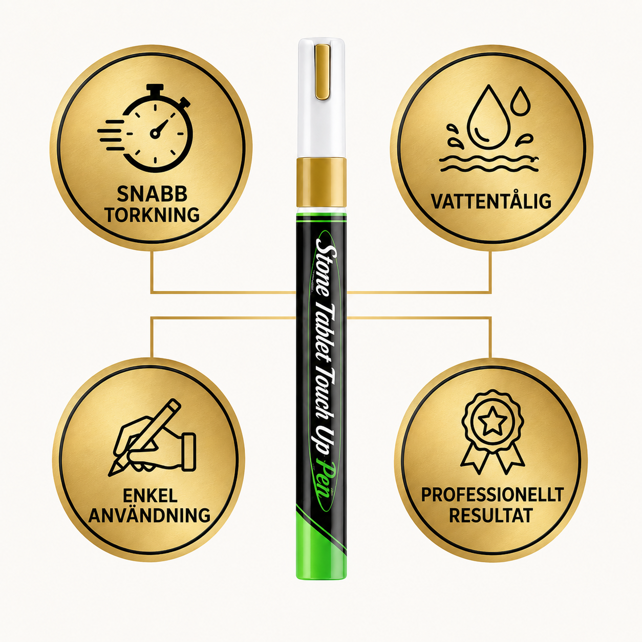 Minnesskrift™ GravyrPenna Guld – Återskapa tydliga och värdiga inskriptioner på några minuter