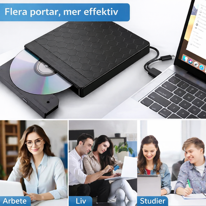 PlugPlay Drive™ – Spela upp, kopiera och spara helt utan krångel