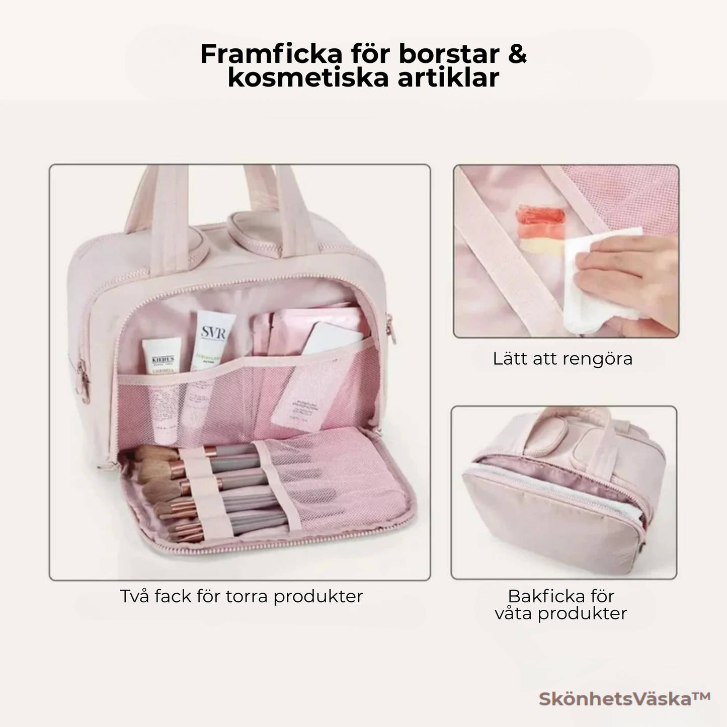 SkönhetsVäska™ - Skönhet och ordning i samma väska.