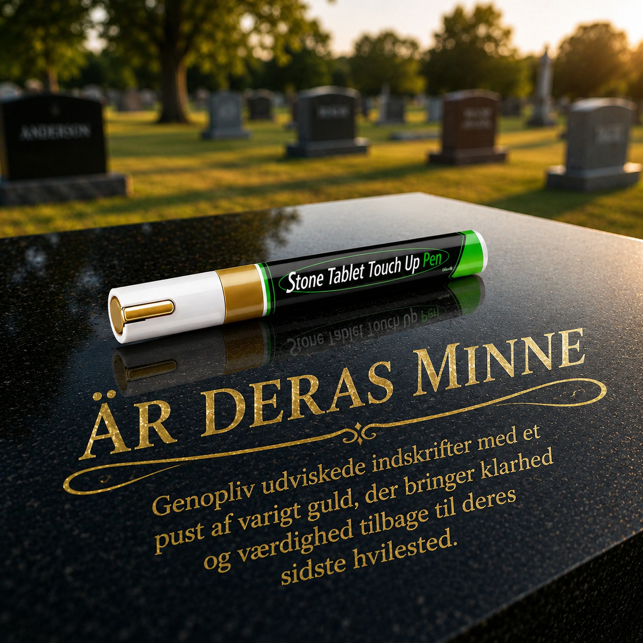 Minnesskrift™ GravyrPenna Guld – Återskapa tydliga och värdiga inskriptioner på några minuter
