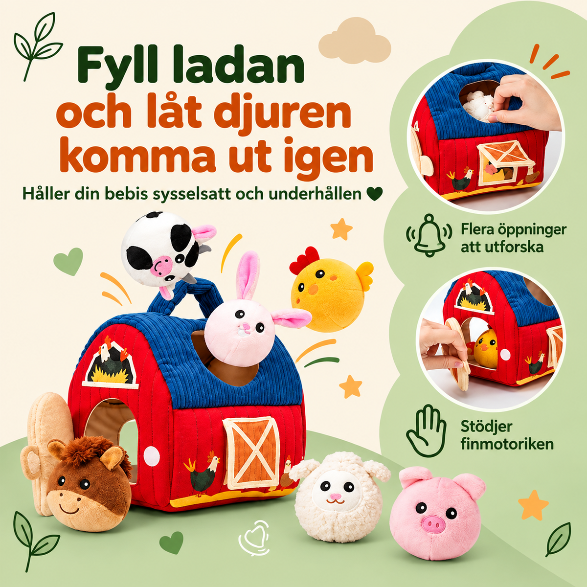 Bondgårdsvänner™ – En mjuk bondgård fylld med söta gosedjur