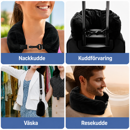ReseKudde™ | Nackkudden med dold plats för extra bagage