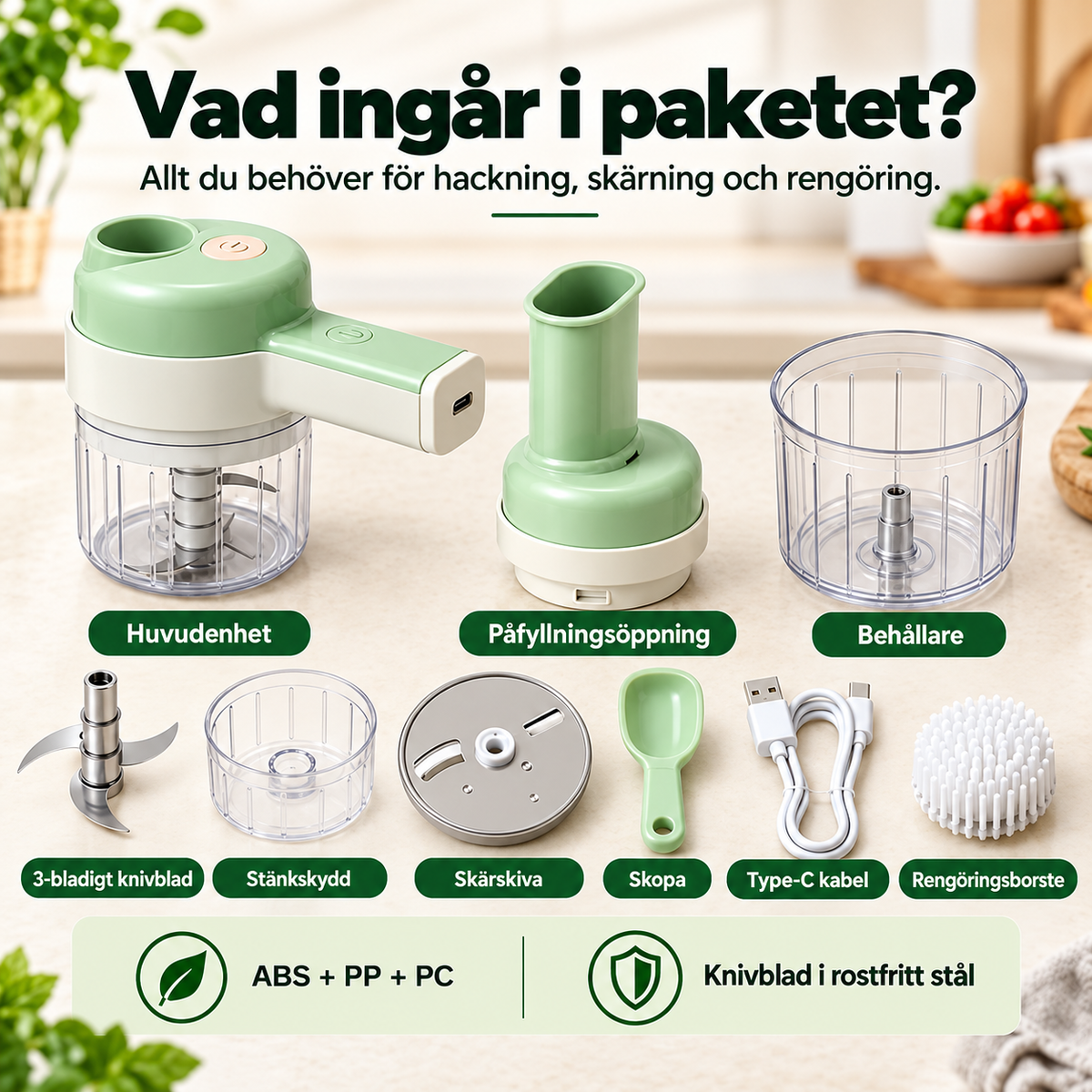 HackSmart™ – Hacka grönsaker snabbt och enkelt med 4-i-1-funktion