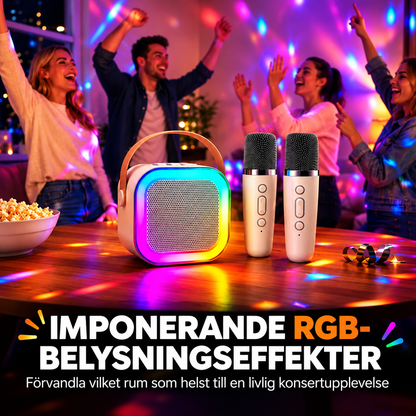 SångMagi™ – Gör varje dag till en fest med karaoke och 2 trådlösa mikrofoner