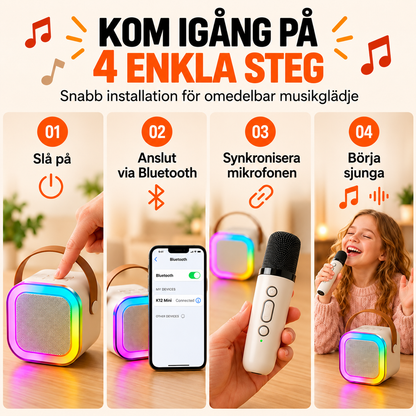 SångMagi™ – Gör varje dag till en fest med karaoke och 2 trådlösa mikrofoner