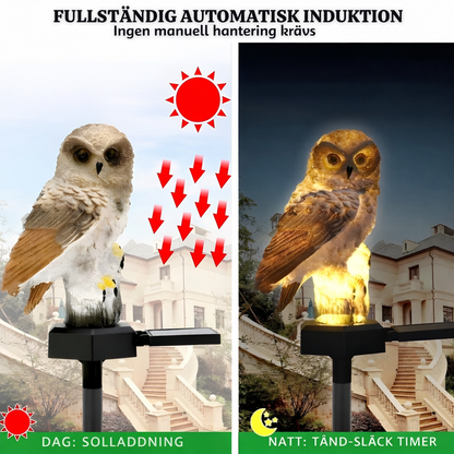 SolUggla™ – Soldriven utomhuslampa med dekorativ uggla